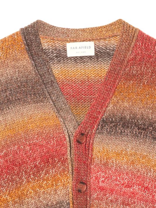 Nepalese Sunset Buckley Cardigan - Red Multi