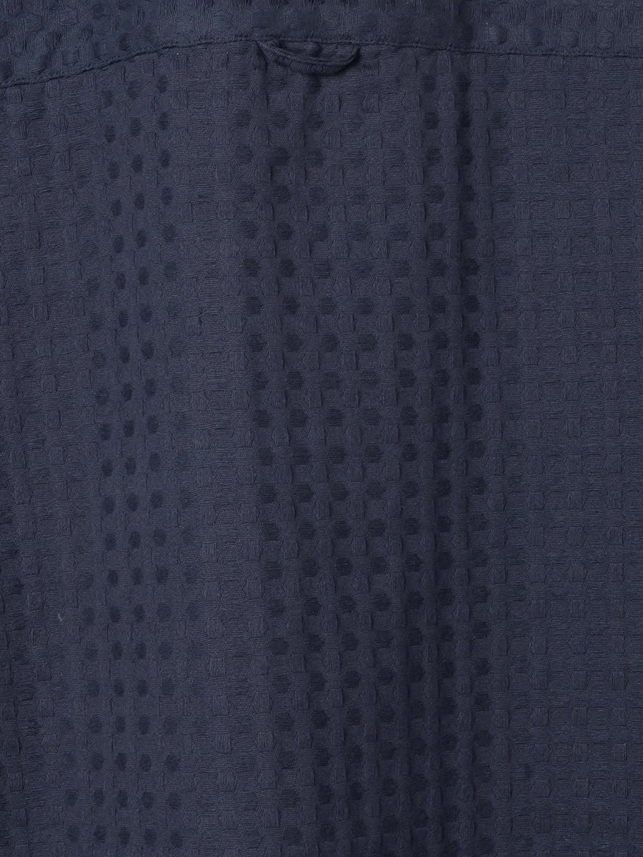 Busey Kuiche Jacquard Long Sleeve Shirt - Navy