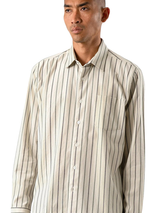 Classic Pennon Stripe Shirt - Stone Grey