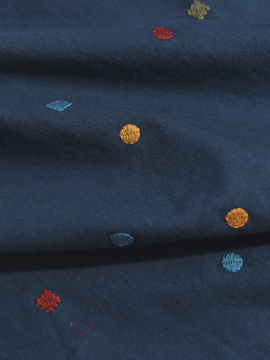 Classic Long Sleeve Shirt - Shapes Embroidery
