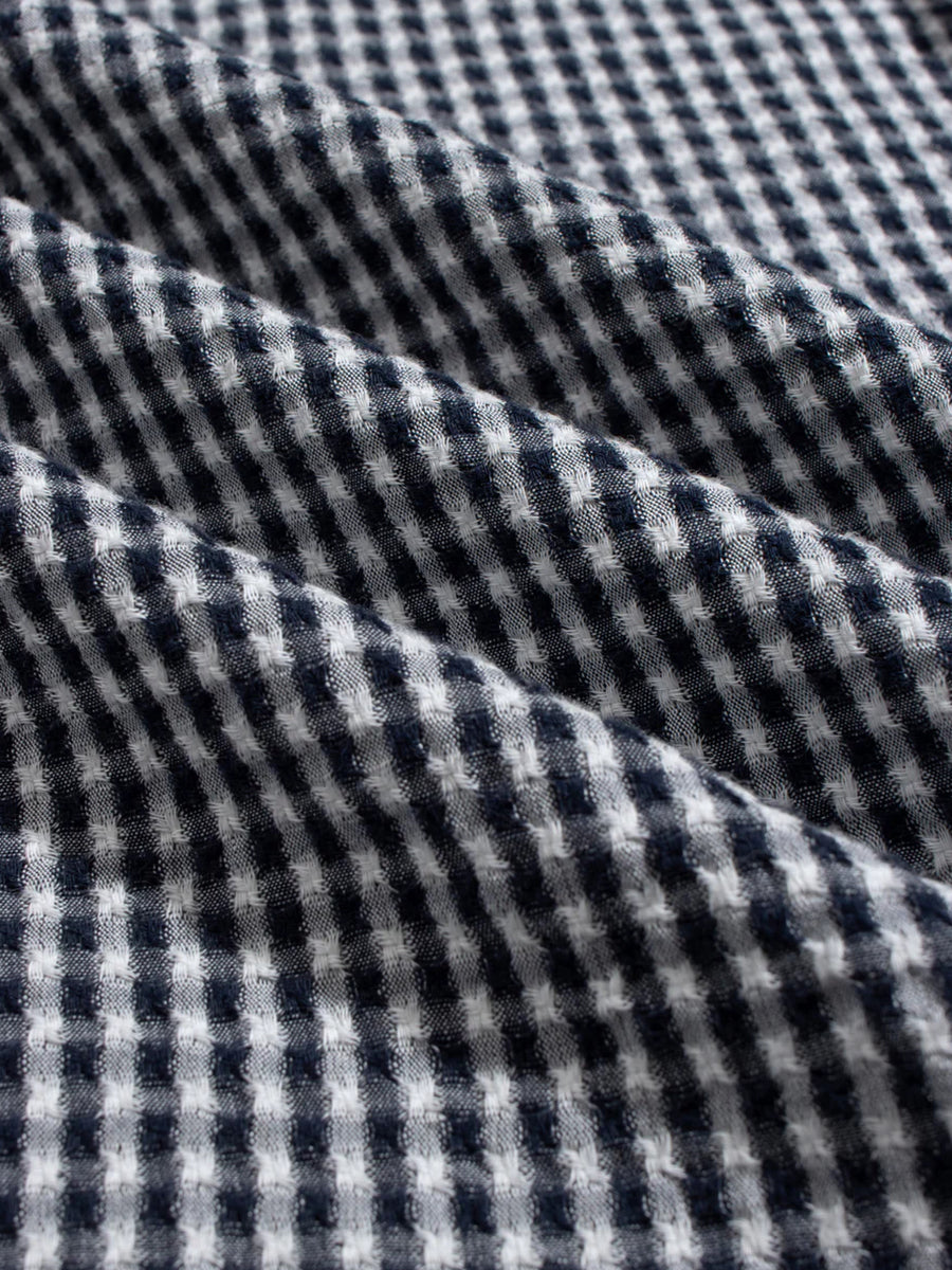 Costa Short Sleeve Shirt - Navy Gingham Check