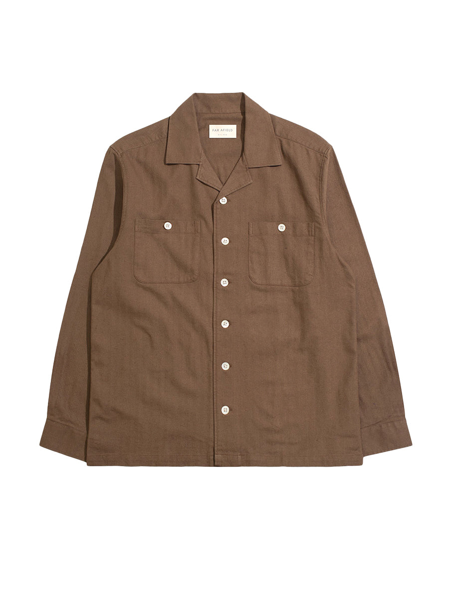 Hiro Long Sleeve Shirt - Dark Brown