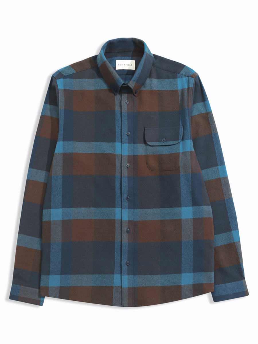 Larry Long Sleeve Shirt - Blue Multi Check
