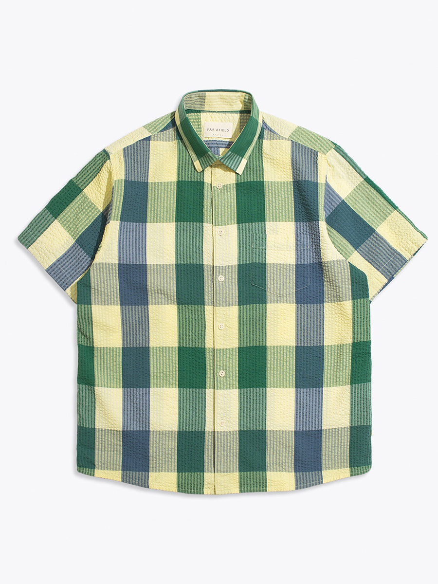 Classic Short Sleeve Shirt - Tropical Green Madras