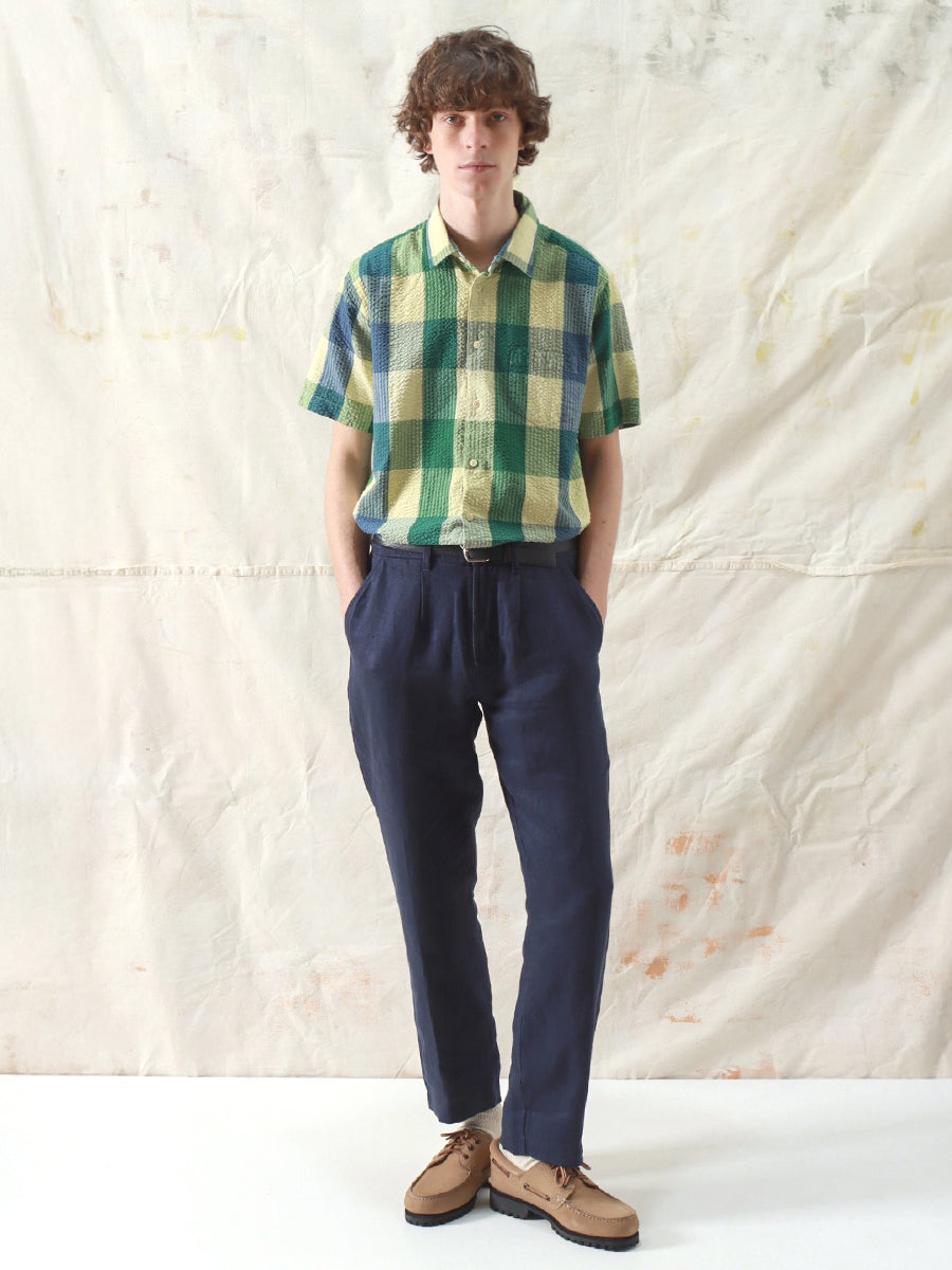 Classic Short Sleeve Shirt - Tropical Green Madras