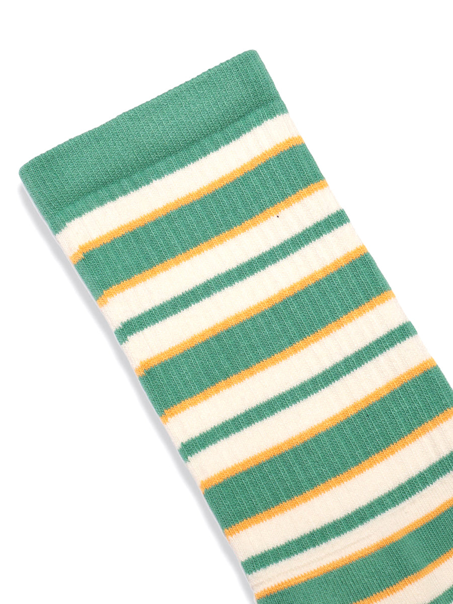 Ribbed Stripe Socks - Frosty Green