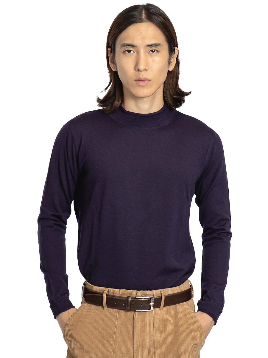 Sergey Roll Neck Sweater - Plumeria