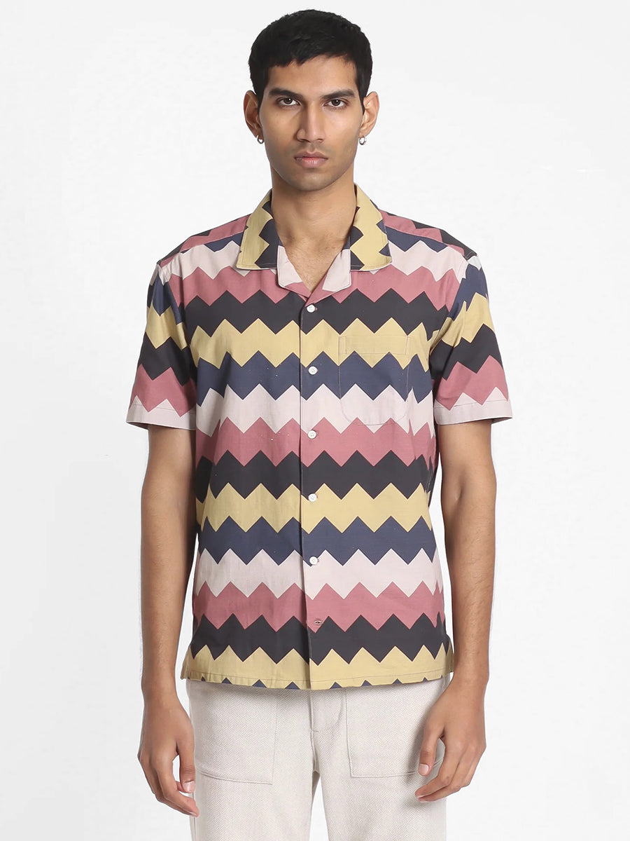 Stachio Short Sleeve Shirt - Ripstop Zigged