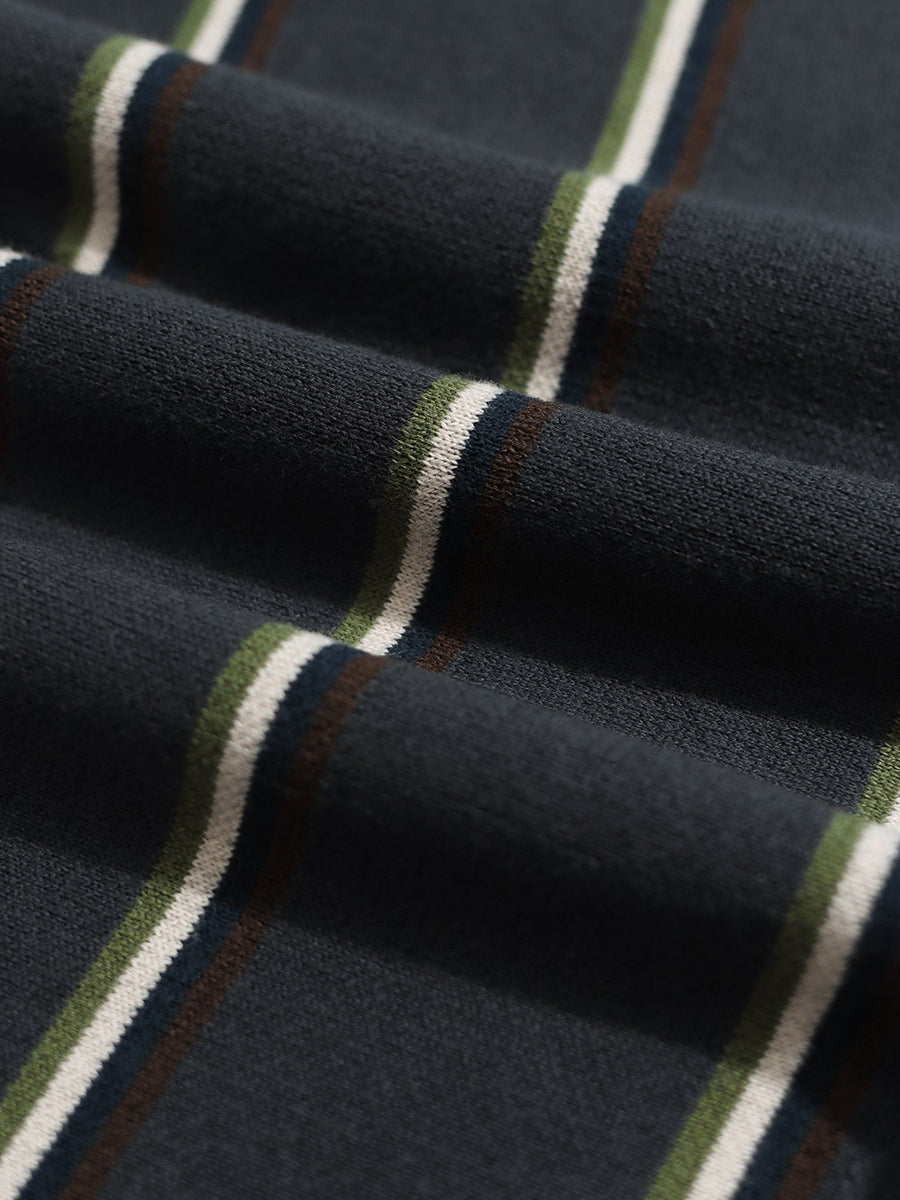 Zigged Cardigan - Grey Kuki Stripe