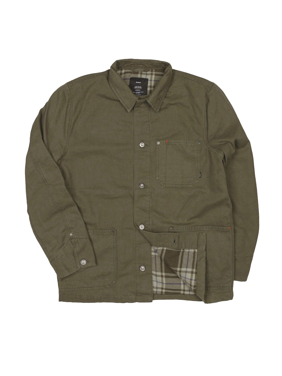Basset Flannel Lined Chore Jacket - Olive