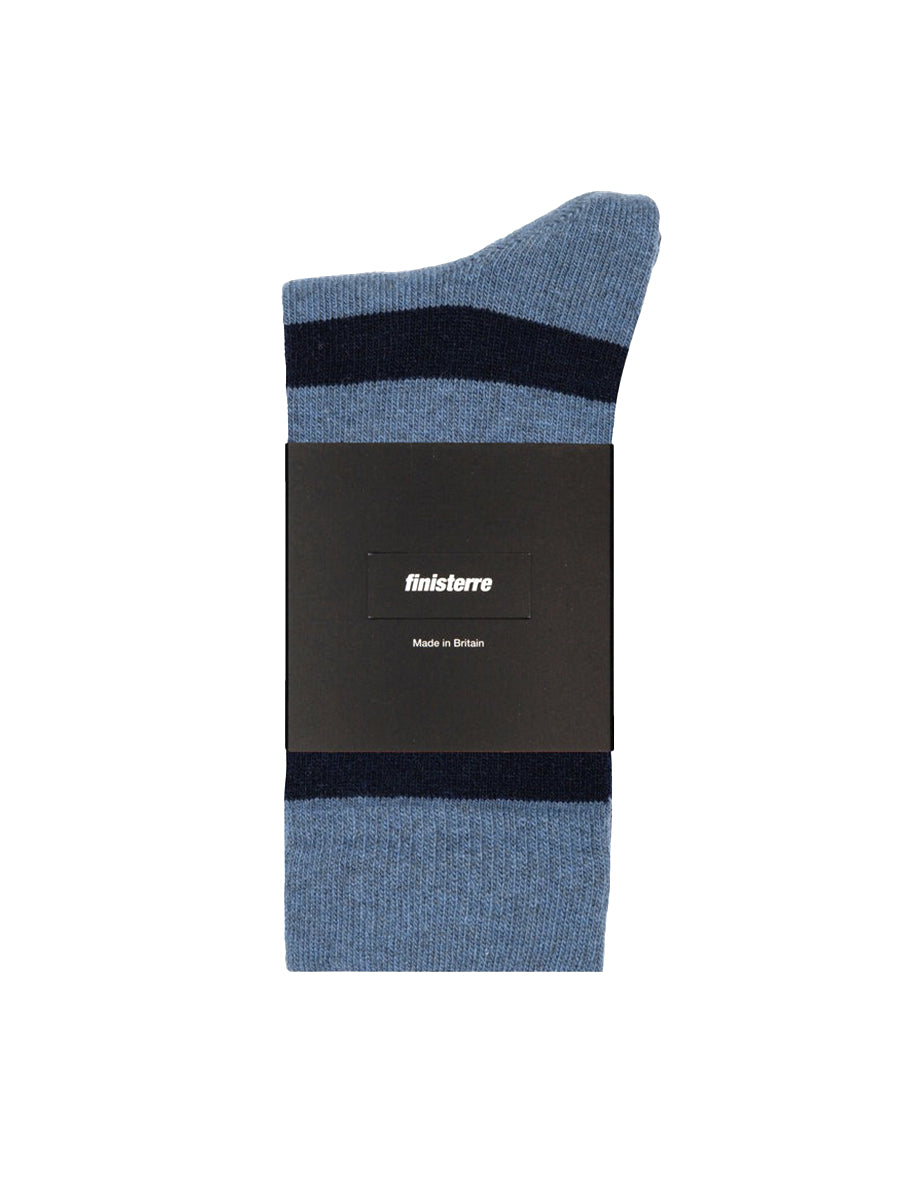 Classic Blue Toe Striped Socks - Horizon Blue & Navy