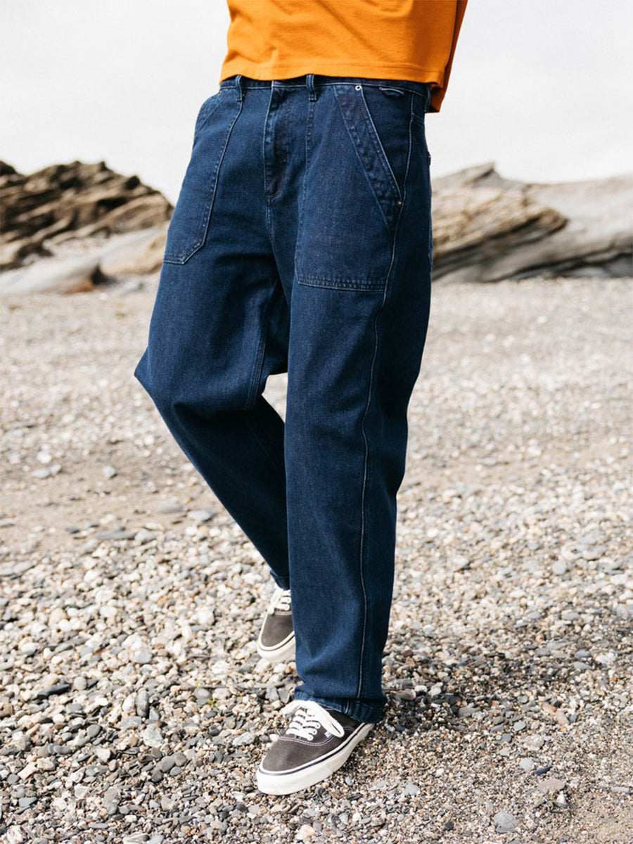 Denim Basset Trousers - Dark Indigo