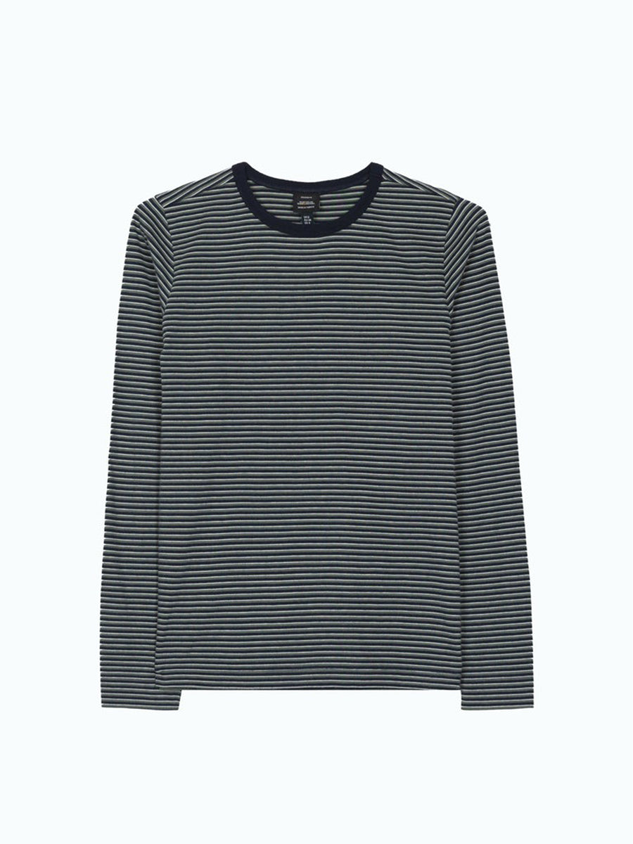 Eldon Long Sleeve Stripe Tee - Sailboat Green, Ecru, & Navy