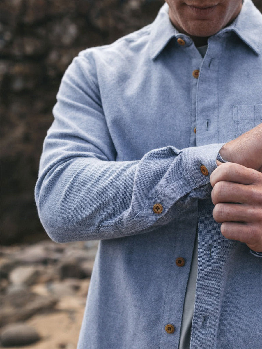 Gylly Shirt - Indigo Dobby