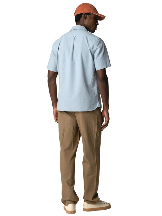 Hendra Pop-Over Short Sleeve Shirt - Dusty Blue