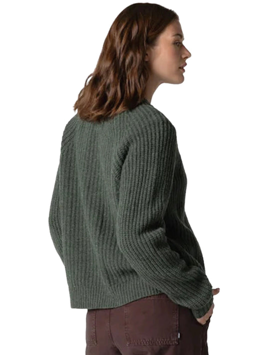 Mora Crew Cardigan - Evergreen