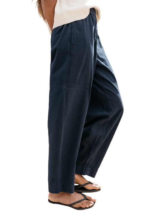Morva Barrel Trousers - Navy