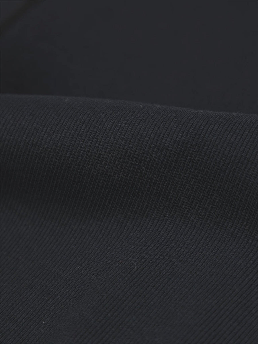 Powes Ribbed Tee - Black