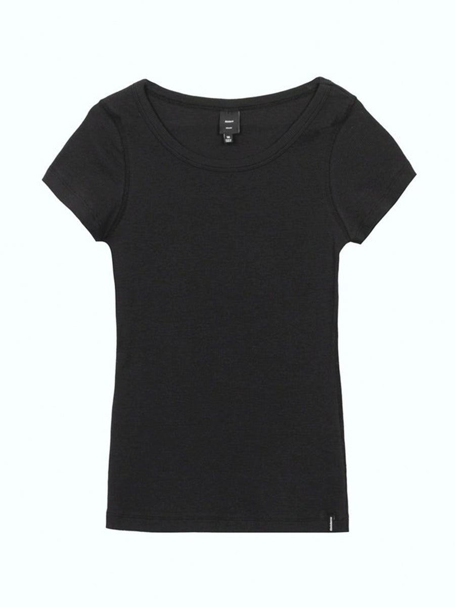 Powes Ribbed Tee - Black