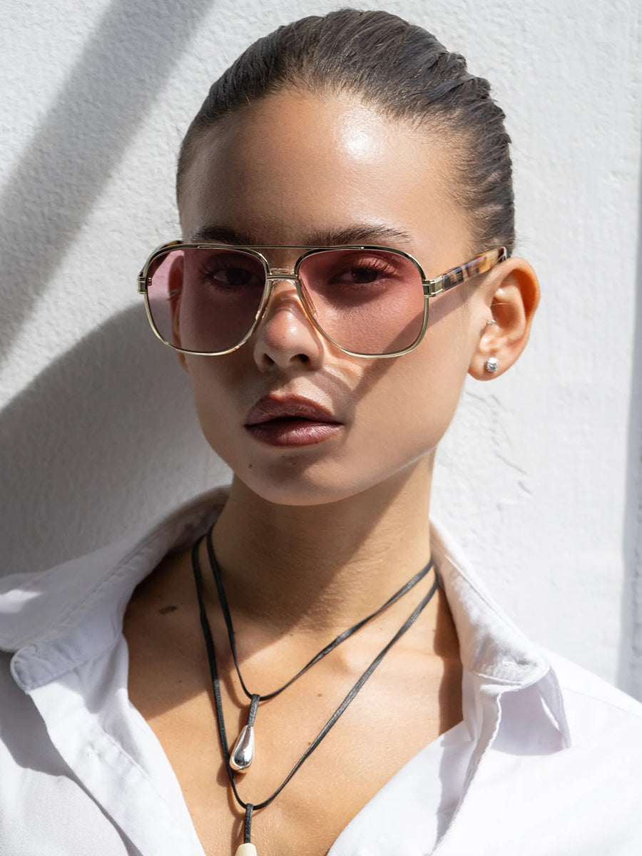 Carter Aviator Sunglasses - Rose