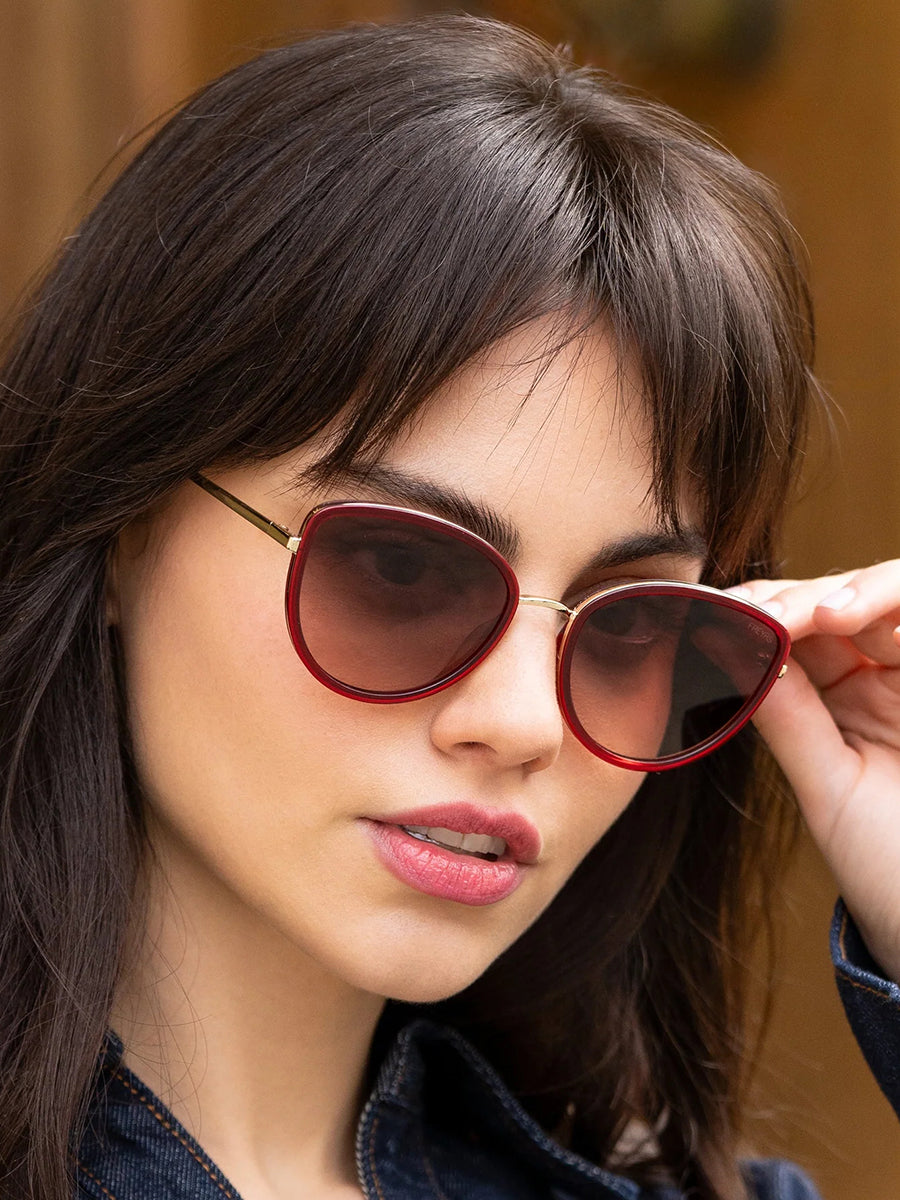 Luna Sunglasses - Dark Cherry