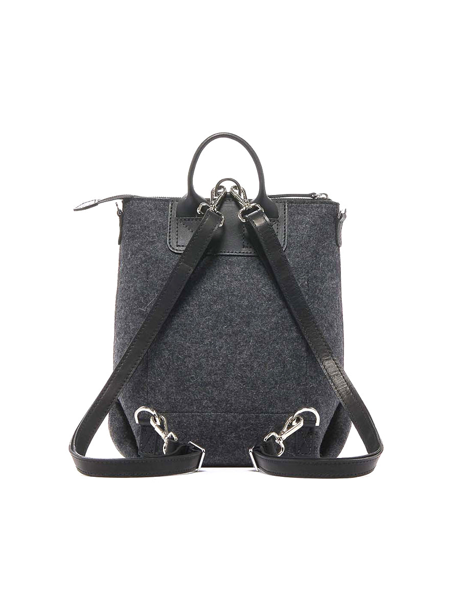 Bedford Wool Mini Backpack - Charcoal