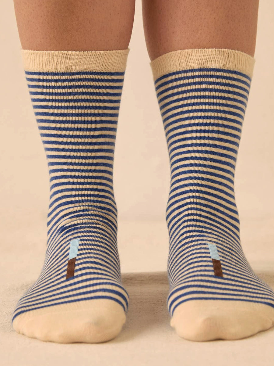 Hill Striped Crew Socks