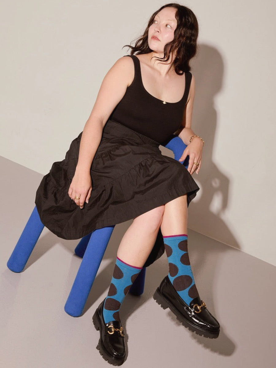 Big Dot Socks - Blue