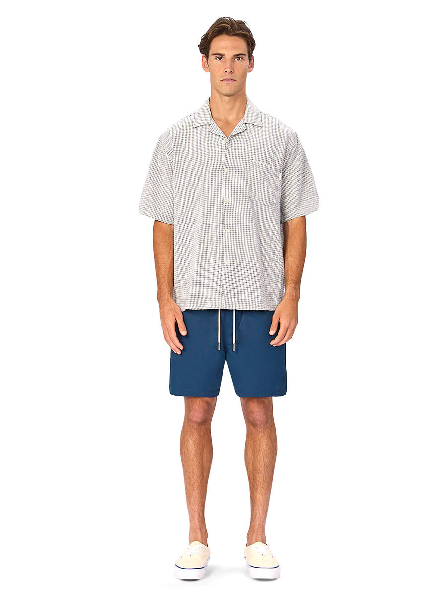 The Cornella Short Sleeve Shirt - Petrol Combo