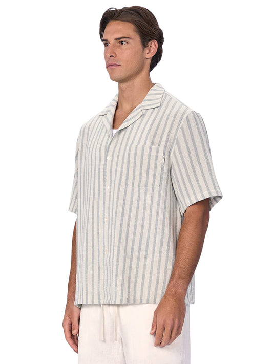 The Cresta Short Sleeve Shirt - Mint & Aqua