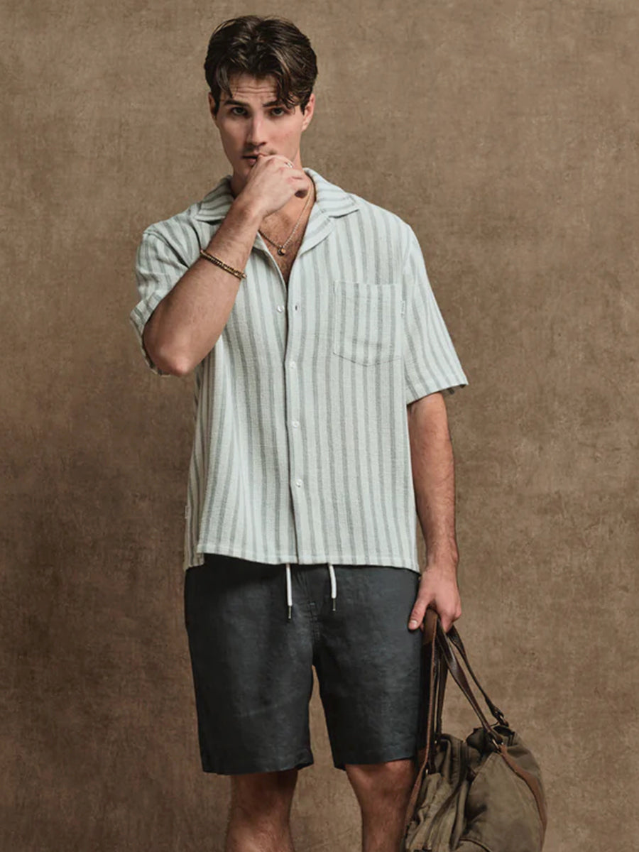 The Cresta Short Sleeve Shirt - Mint & Aqua