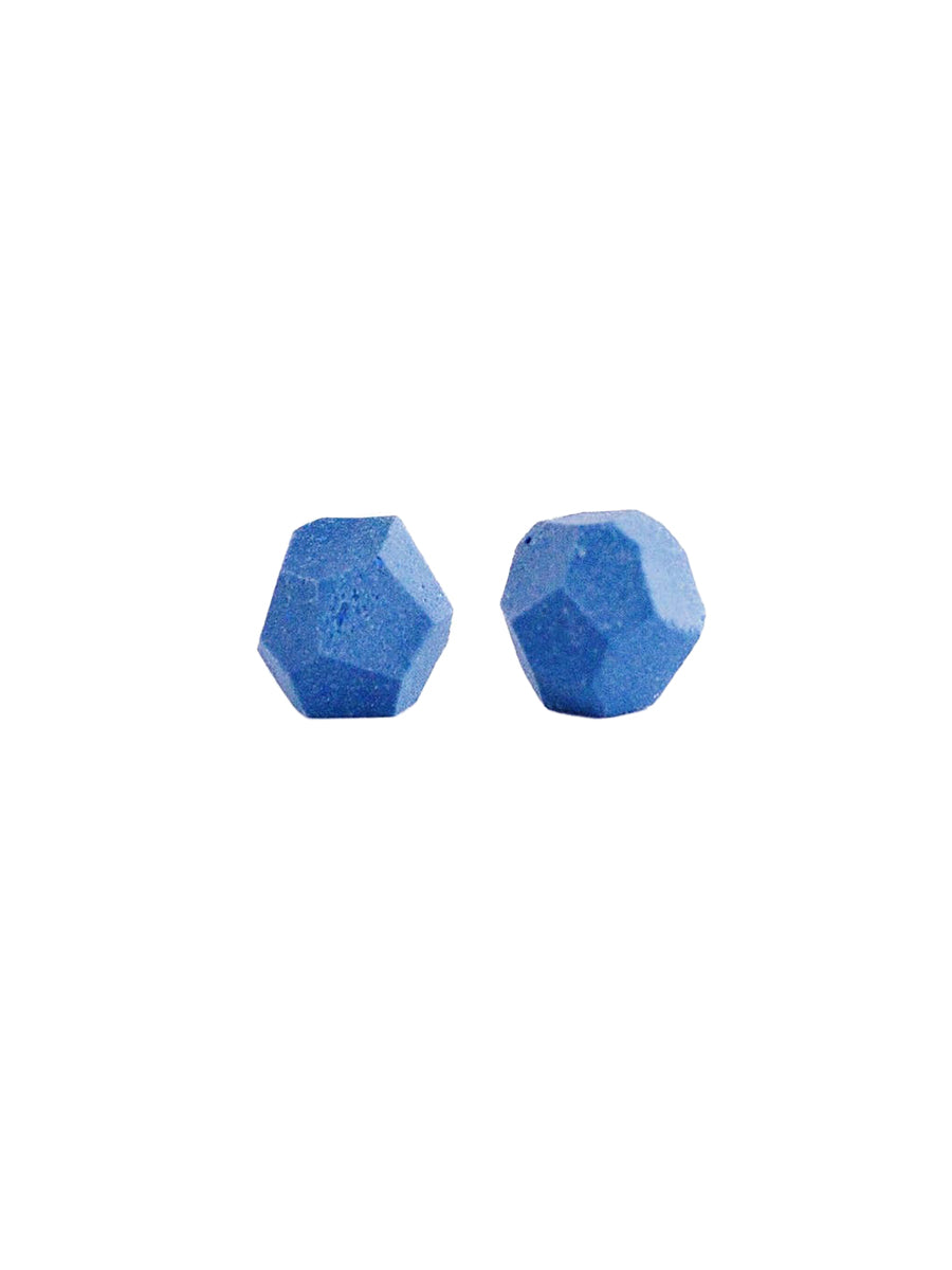 Faceted Studs - Bright Blue