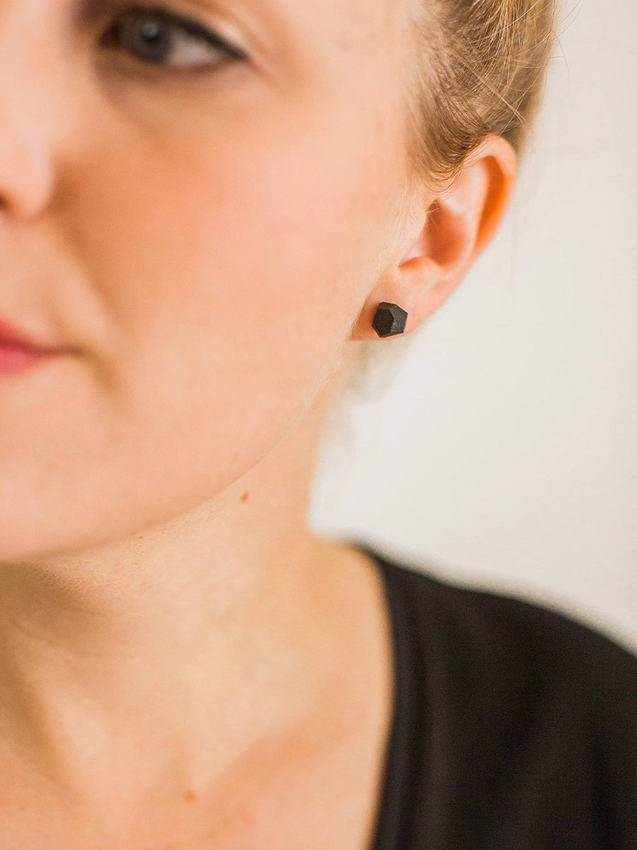 Faceted Studs - Black