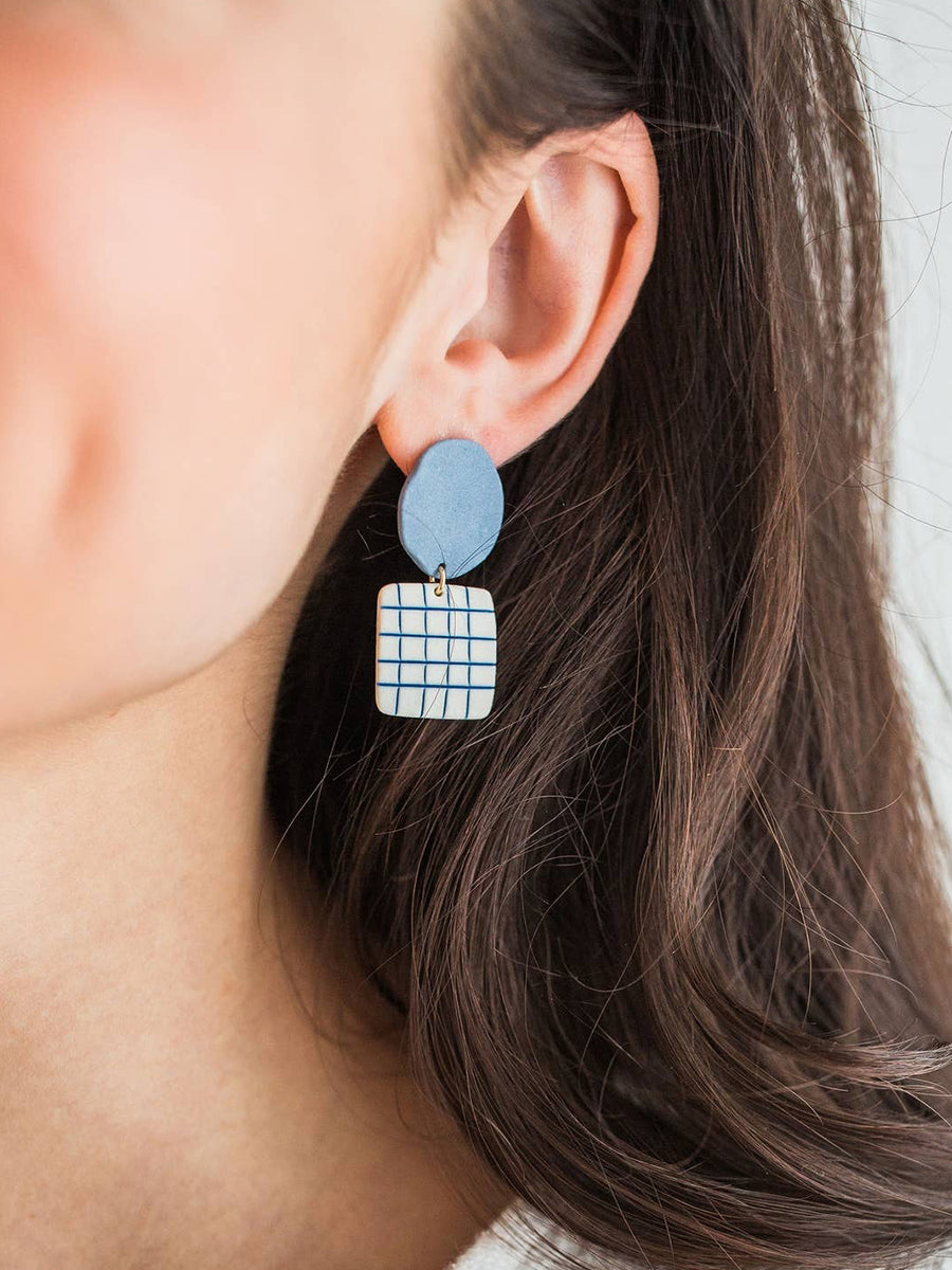 Lattice Earrings - Thistle