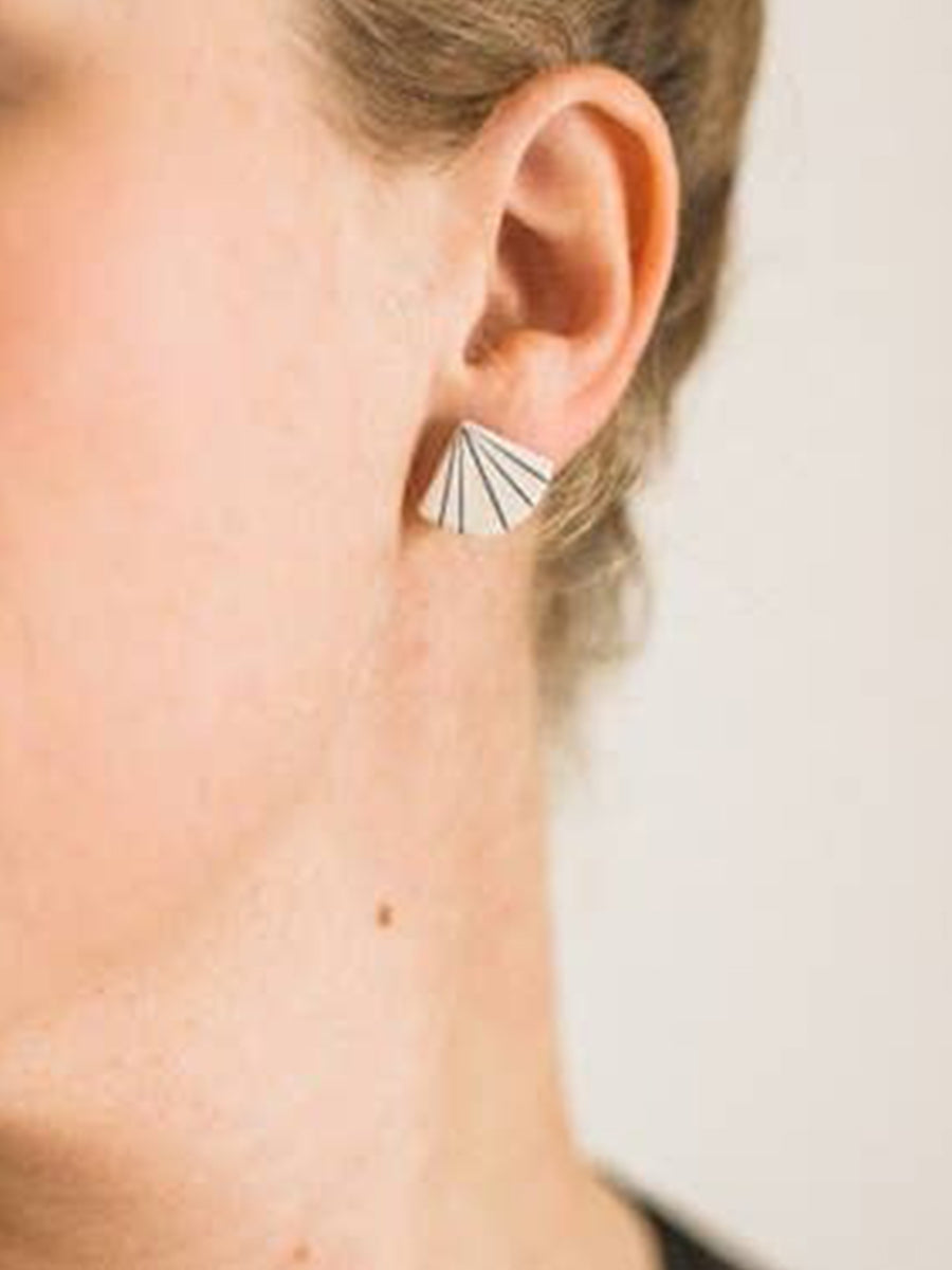 Pinstripe Fan Studs
