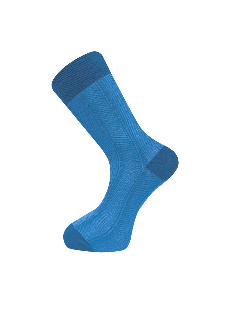 Herringbone Socks - Blue