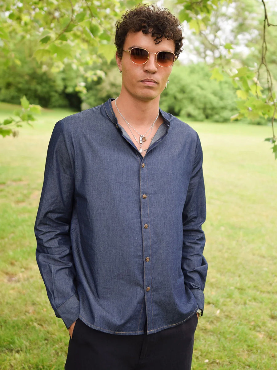 Robbie Chambray Shirt - Mid-Wash Indigo
