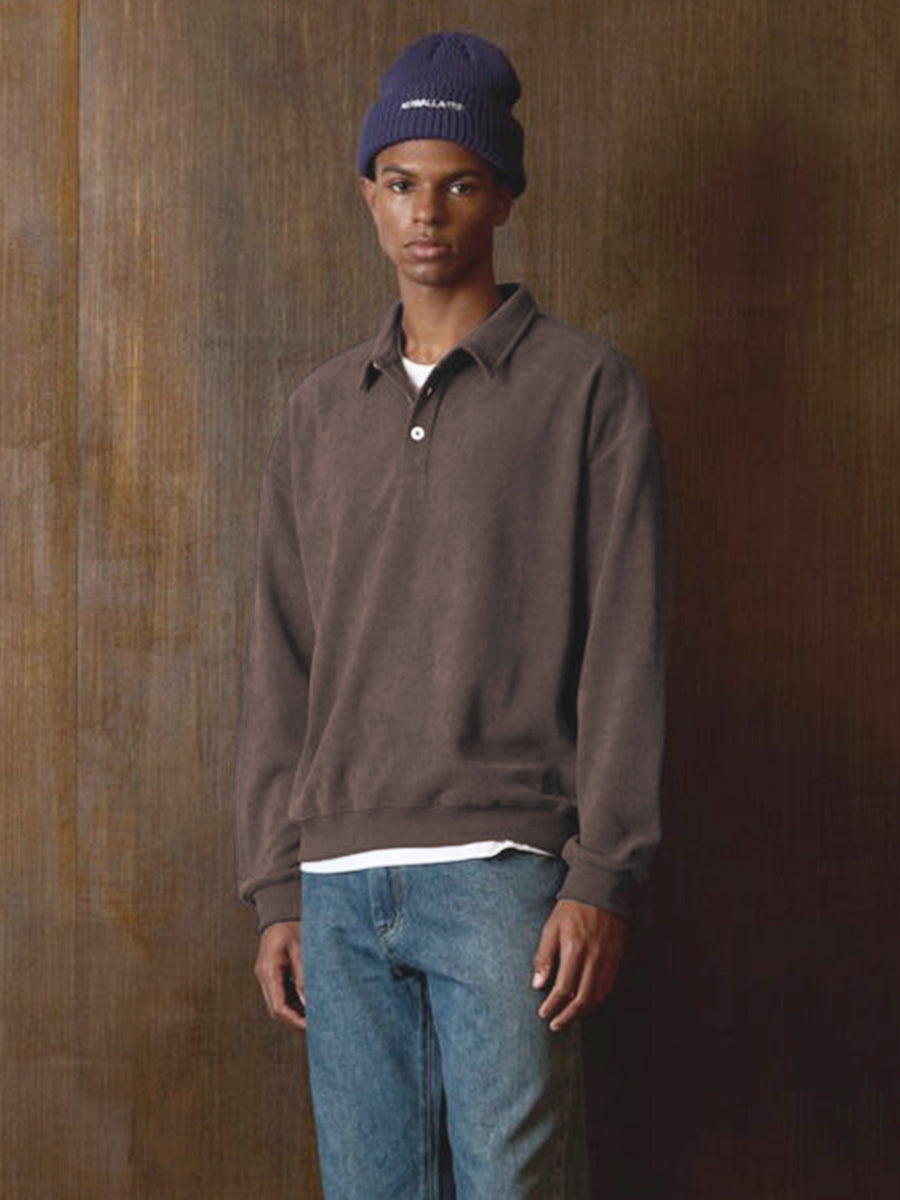 Chenille Polo - Brown