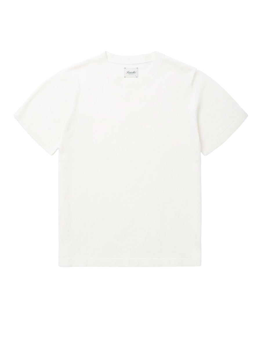 Linen Knit Tee - Flat White