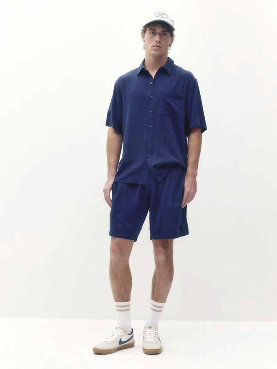 Linen Shorts - Navy