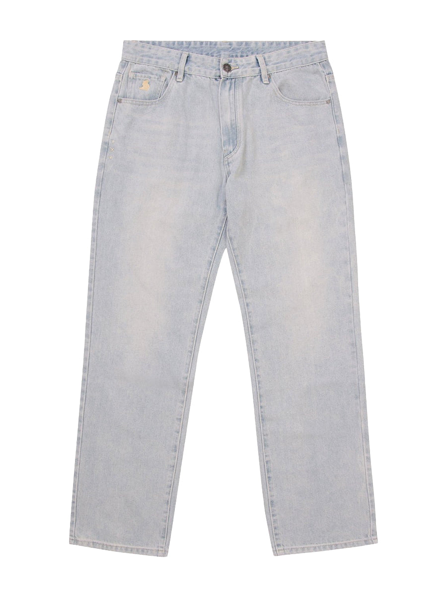 Loose Denim - Bleached Light Blue
