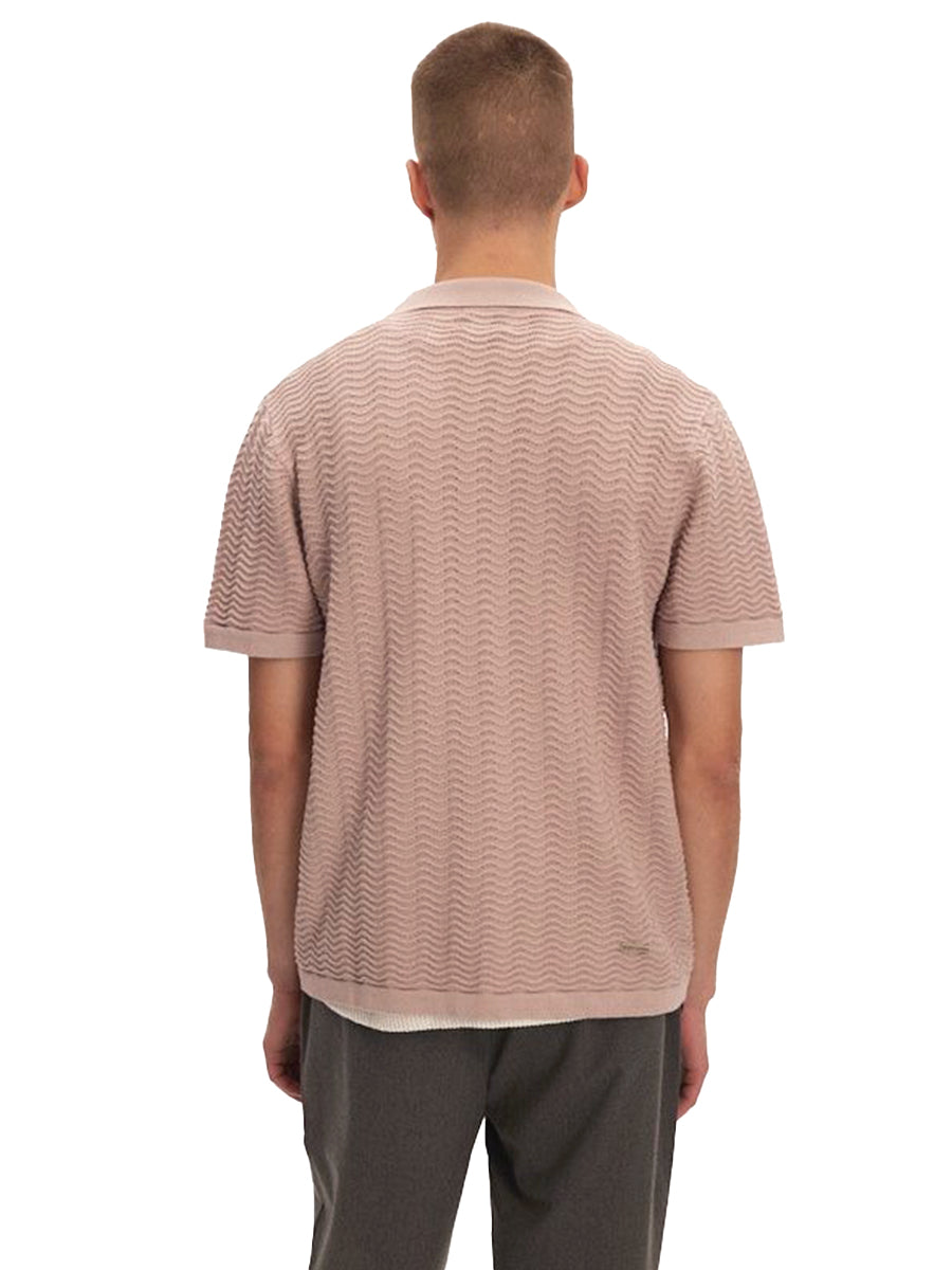 Wave Knit Polo - Dusty Lilac