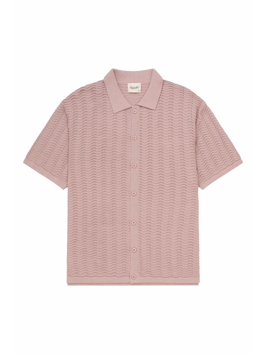 Wave Knit Polo - Dusty Lilac