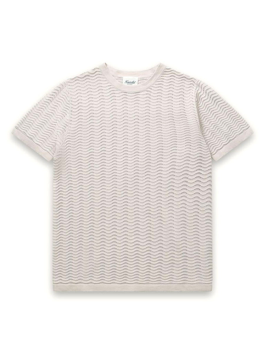 Wave Knit Tee - Sand