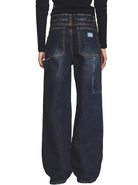 Double-Knee Carpenter Pants - Dirty Indigo