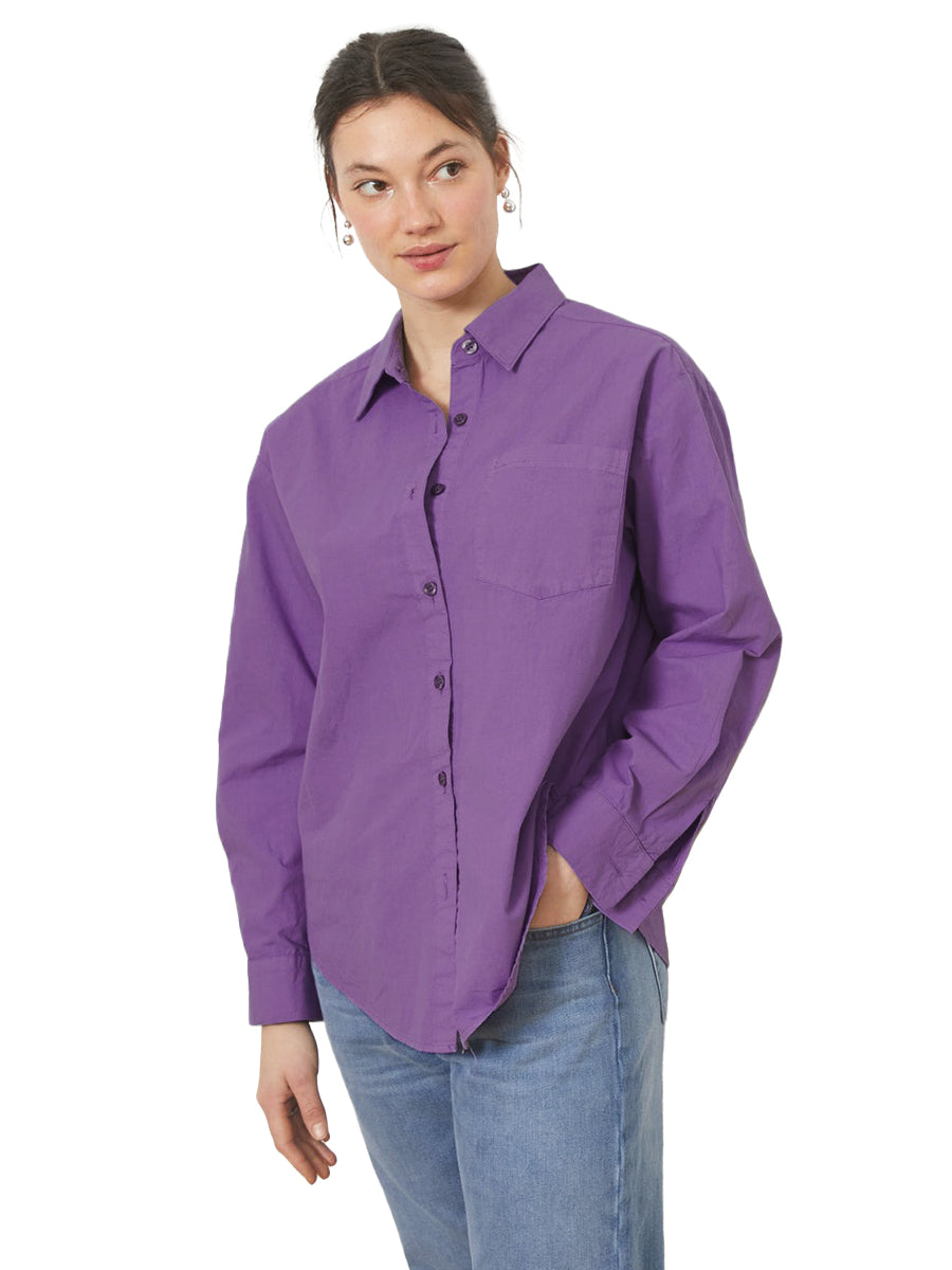 Diana Relaxed Button Up - Purple