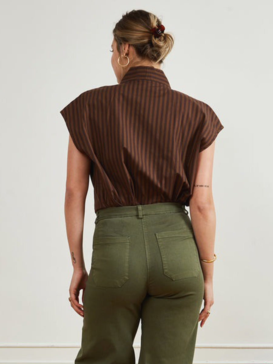 Sienna Top - Brown Stripe