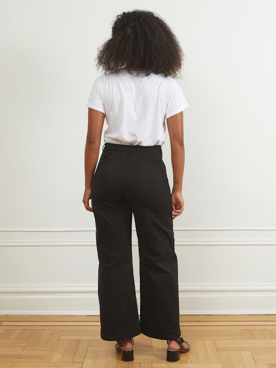 Toni Wide-Leg Ankle Pants - Black
