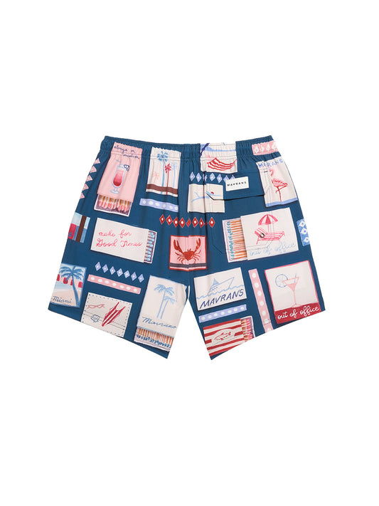 Match Box Swim Shorts - Blue