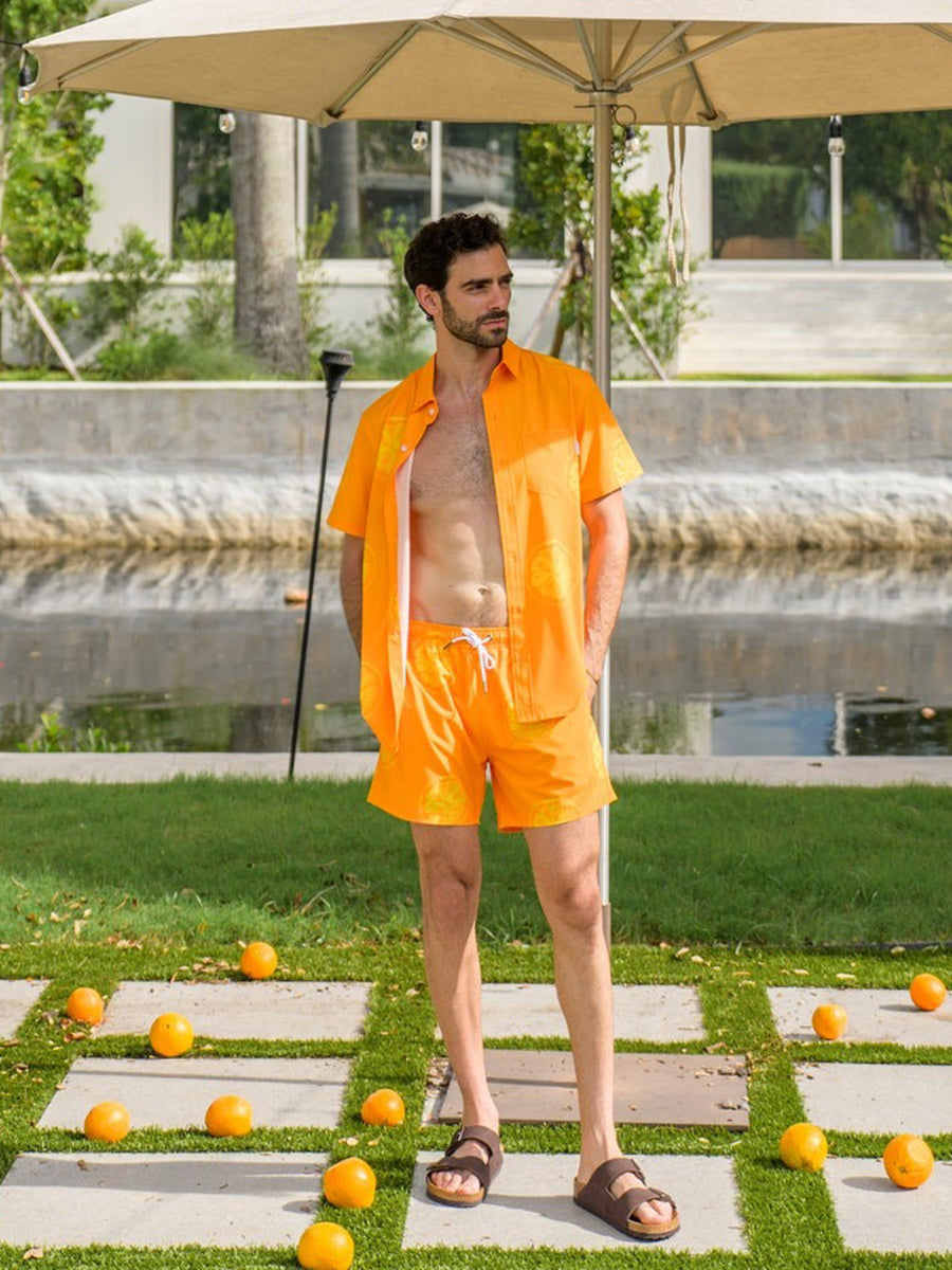 Orange Swim Short